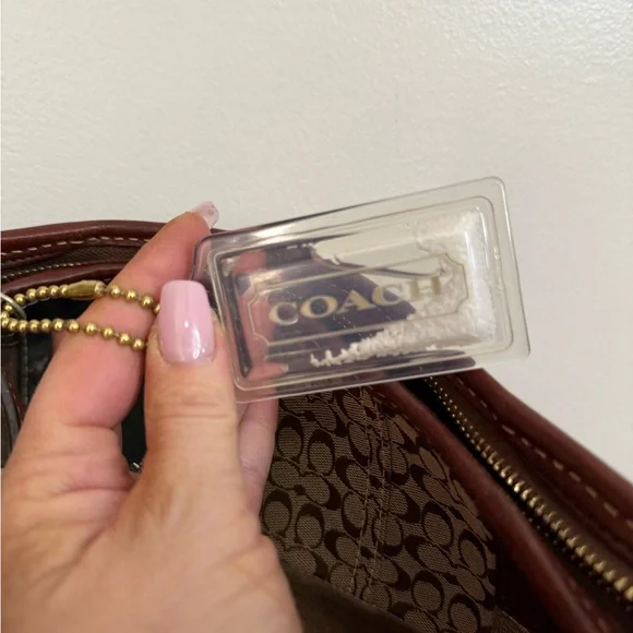 Coach Patchwork #11356 Shoulder/crossbody Bag - Brown, Green, Burgundy holiday - Picture 14 of 14